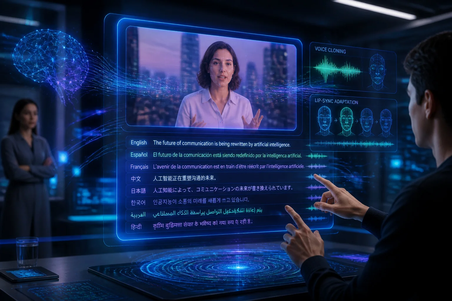 Traduction video ia futuriste